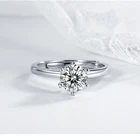 Engagement TianShiZhiYue High Quality 1carat Fashion Engagement Wedding Moissanite Rings Silver Jewelry