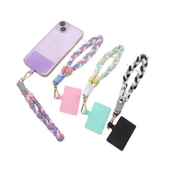 BSBH Fashion Cute Flower Cotton Woven Pattern Phone Wrist Phone Key Holder Lanyard For Women