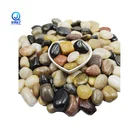 Polished Black Stone Black Stone Natural Tumbled Polished Black Pebble Stone For Landscaping And Garden Decoration