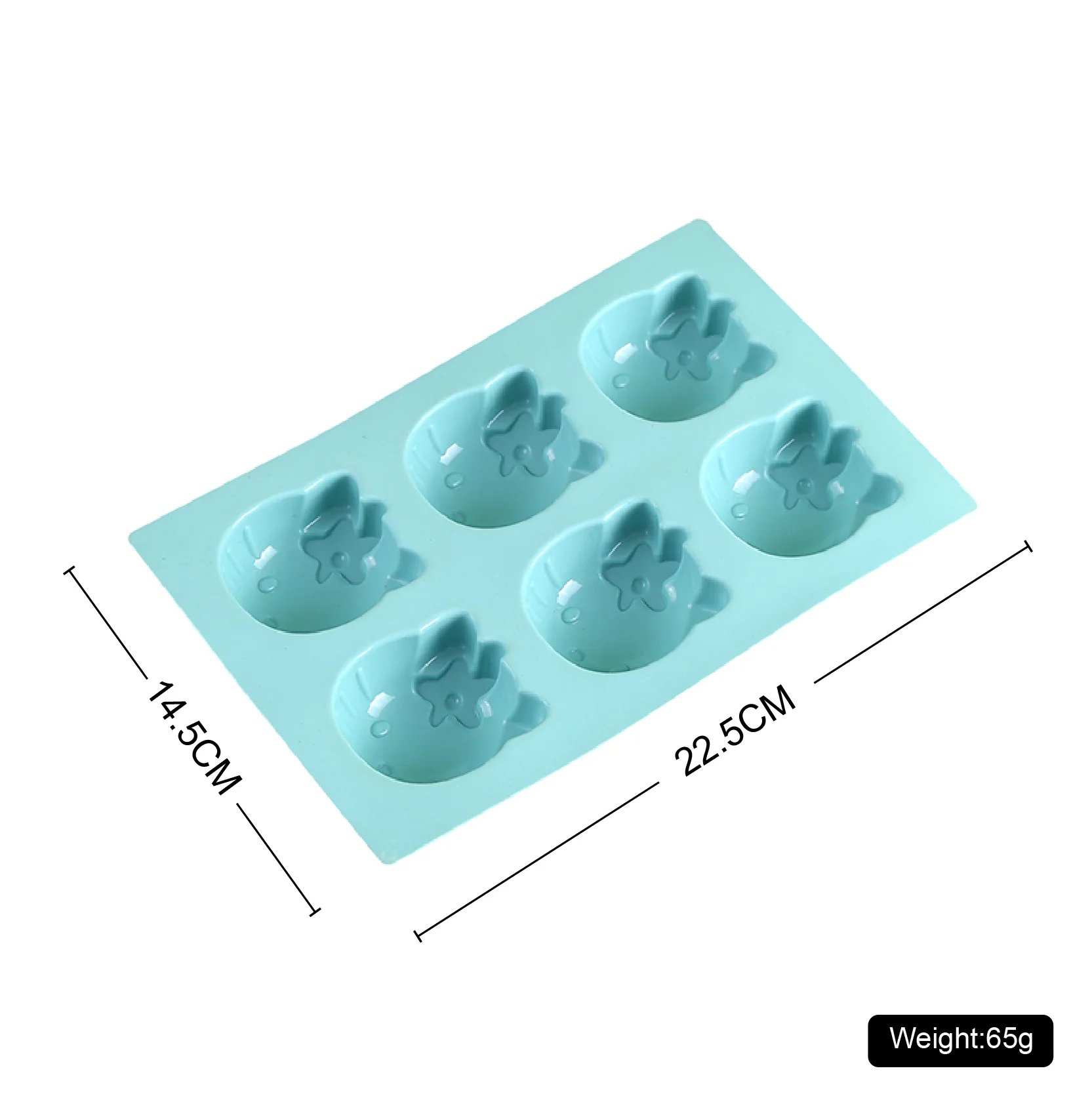 High Quality 6 Cavity Silicone Cake Mold Pink Blue Grey 3 colors Food Grade BPA Free Cake Design Making Tools Kitty Cat Mold