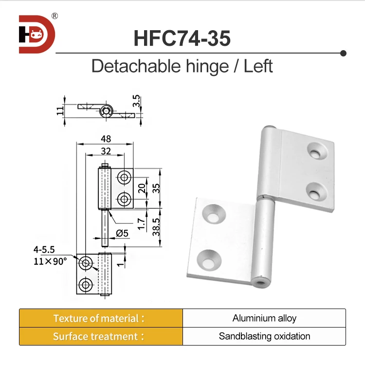HHPFLN/HHPFRN Silent Plug-in Hinge HFC71/HFC74 Detachable Aluminum Alloy Cabinet Door Hinge factory