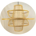 Handicraft Handicraft Bamboo Rattan Jute Seagrass Lamp Shade Light Pendant Light Frame Cover Handicraft For Living Room