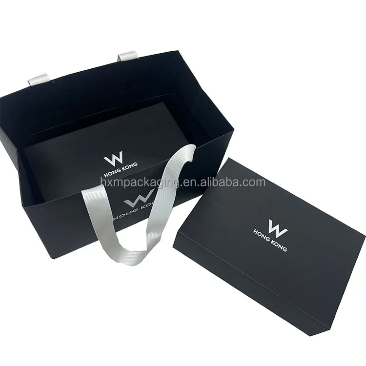 Premium Luxury Large Matte Rigid Paper Cardboard Black Foldable Empty Magnetic Closure Custom Logo Gift Box Packaging details