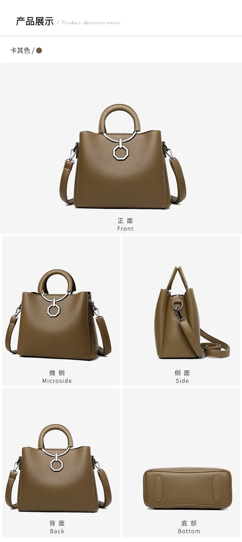 Hot Selling New Fashion Women Handbags Pu Leather Ladies Shoulder Crossbody Bag Female Retro Versatile Mum Bag
