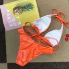 Leather Beachwear Custom Bikini Leather Swimsuits Girls Swimwear Beachwear
