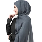 Cotton Scarf Scarf Women Hijab Wholesale Crinkle Lightweight Gauzy Solid Color Collection Woven Women Hijab Cotton Scarf