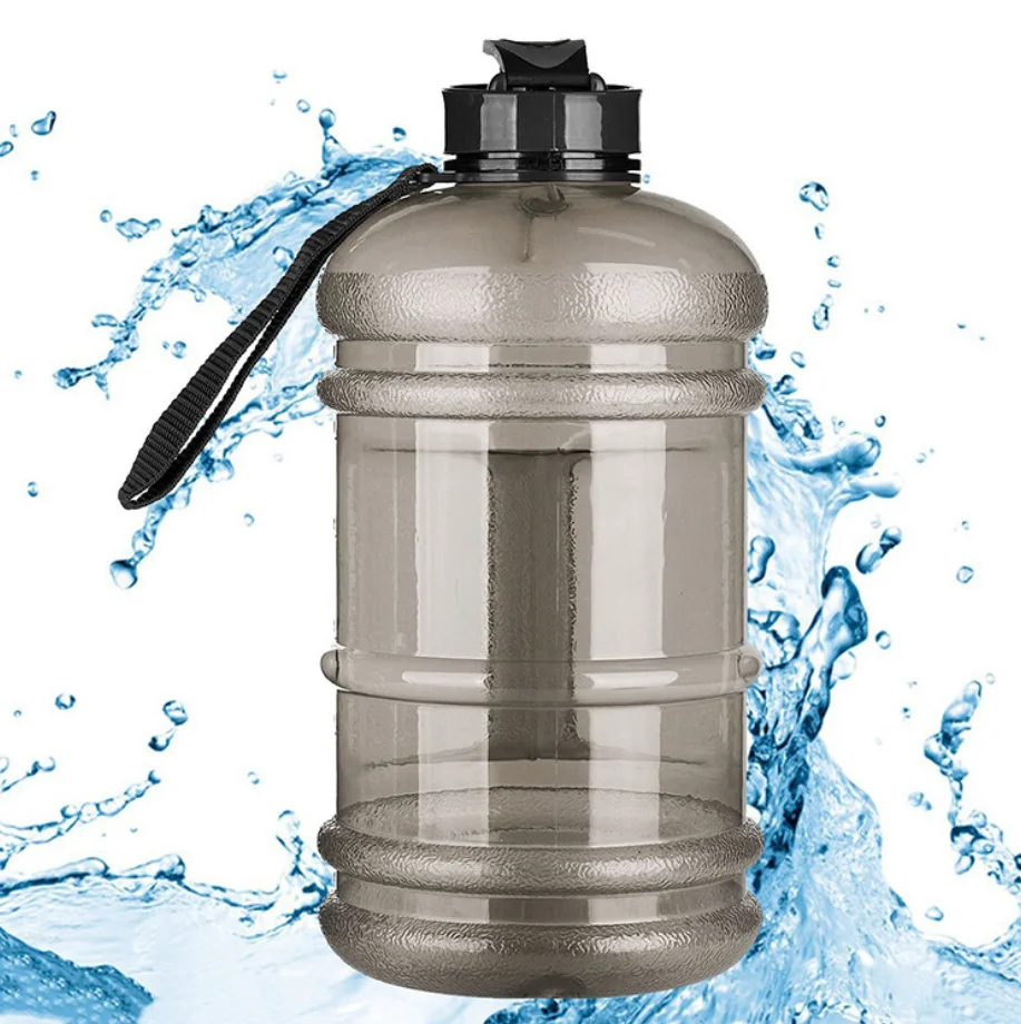 Half gallon plastic water bottles 2.2L Sport Water Bottle  Sports Gym Fitness Water Bottle With Handle Food Grade