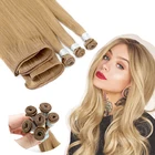 Weft Invisible Hand Sewn Weft Hair European Double Drawn Remy Hand Tied Weft Hair Extension