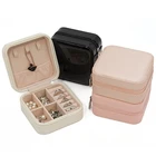 Necklace Small Portable Mini PU Leather Organizer Ring Earring Pendant Bracelet Necklace Jewelry Small Box