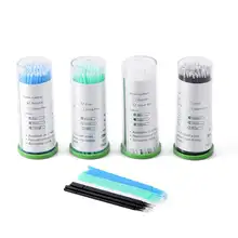 100 Pieces Dental Applicator Brushes Disposable Micro Brush Applicators Microswabs Microbrush for Eyelash Extension