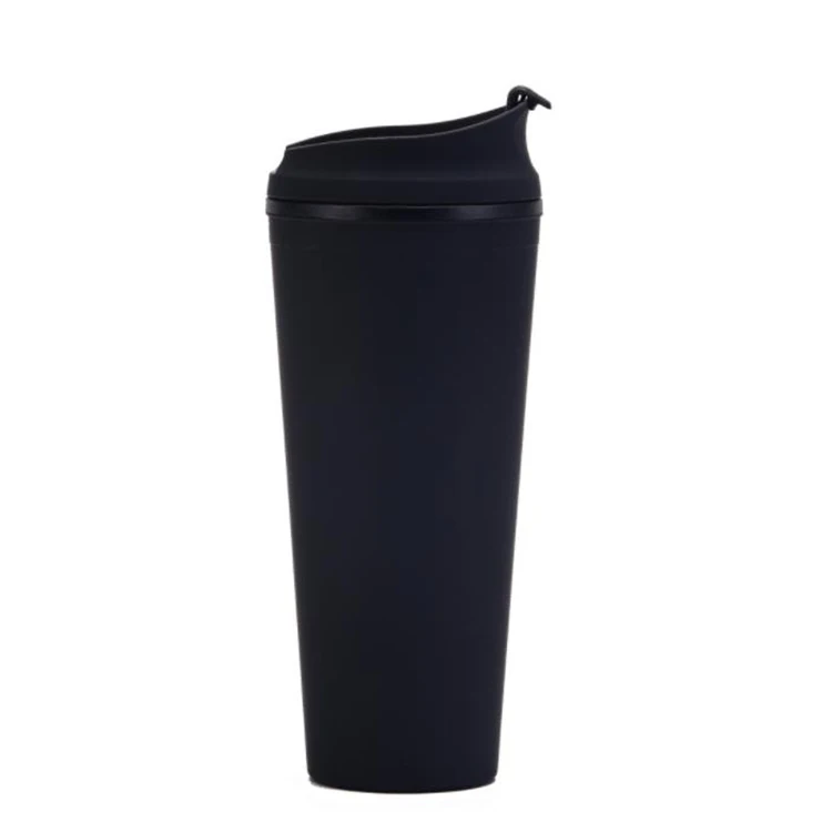 2022 New Fashion Multi Color Spot Large Capacity Outdoor Double-Layer Plastic Straw Cup