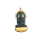 Snake Puxian Bodhisattva Dragon Snake Hotan Gray Jade Pendant Jade Buddha Pendant Necklace