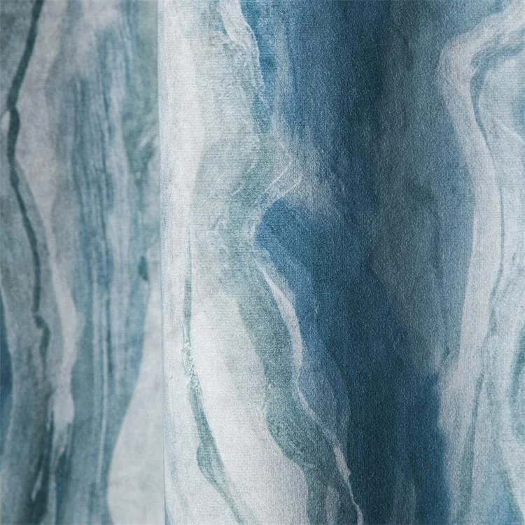 Print curtain luxury curtains for the living room and bedroom cool and refreshing feeling