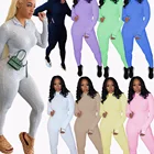 Plus-size Women's 2021 Hot Sale Solid Color Rib Embroidery Super Soft Stretch Jumpsuit Women 3XL