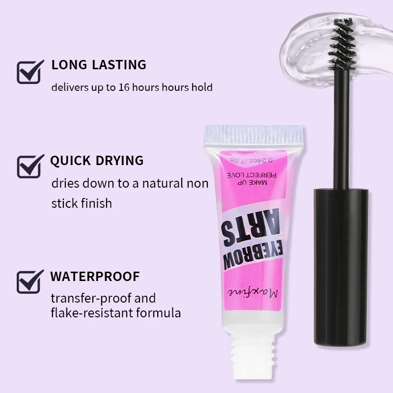 Wild Eyebrow Gel Soap Waterproof Eyebrow Styling Wax Makeup Quick-drying Lasting Brow Gel Setting Natural Transparent Stereo