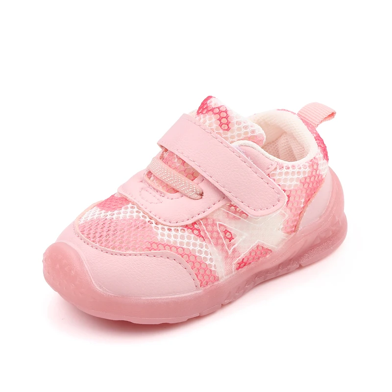 Spring Summer 1-3 Year Old Girls and Boys Jelly Soft Soled Mesh Breathable Kids Toddler Shoes details