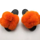 Slippers 2021 Latest Design Spring Warm Slippers Faux Fur Slippers Girl Removable Pompom Slippers