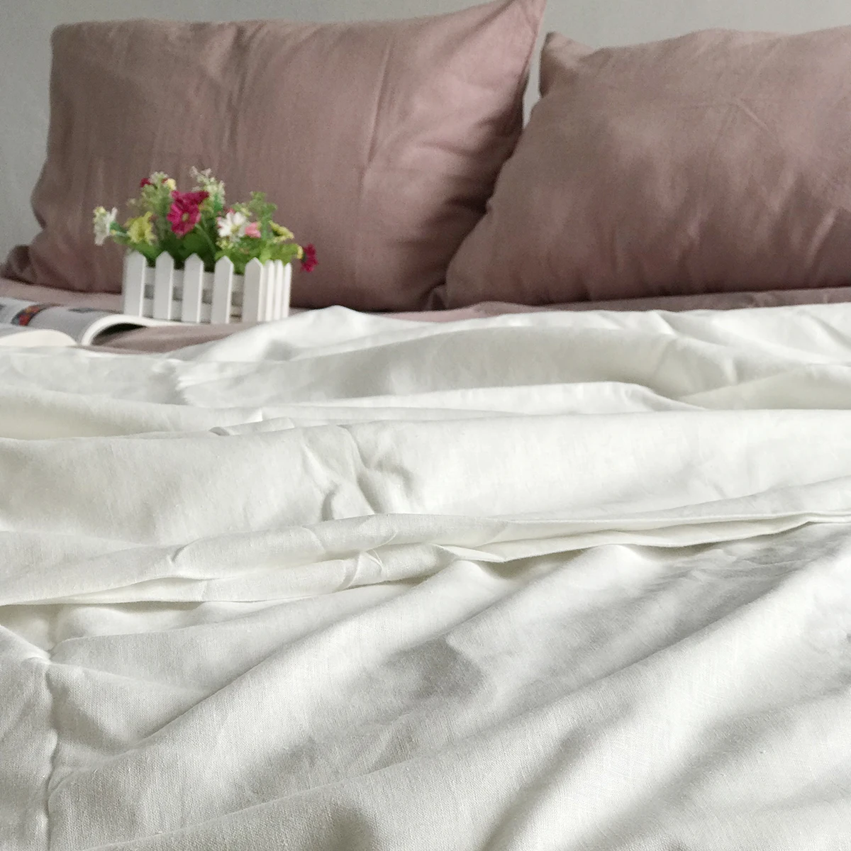 washed linen single duvet cover