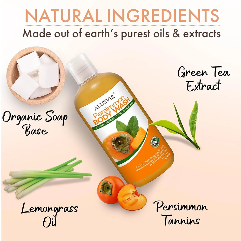 Private Label All Natural Persimmon Soap Remove Body Odor Female Private Parts Thigh & Exfoliating Bath Solid Soap Bar