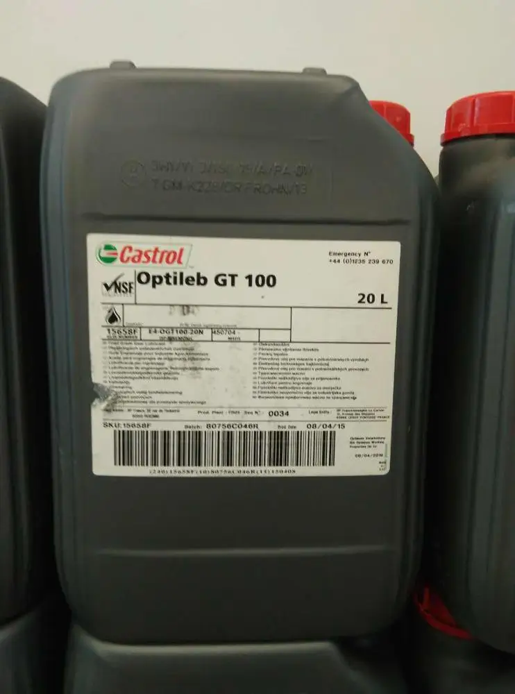 Industrial Lubricant Optileb GT 100 Fully Synthetic Gear Lubricants