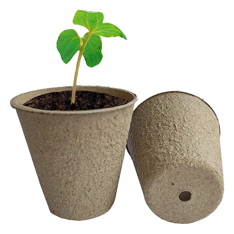 60 Pcs 3 inch Biodegradable Seedlings Starter pots Organic Planting Cups with Bonus 60 Pcs Plant Labels Round Peat Pots 