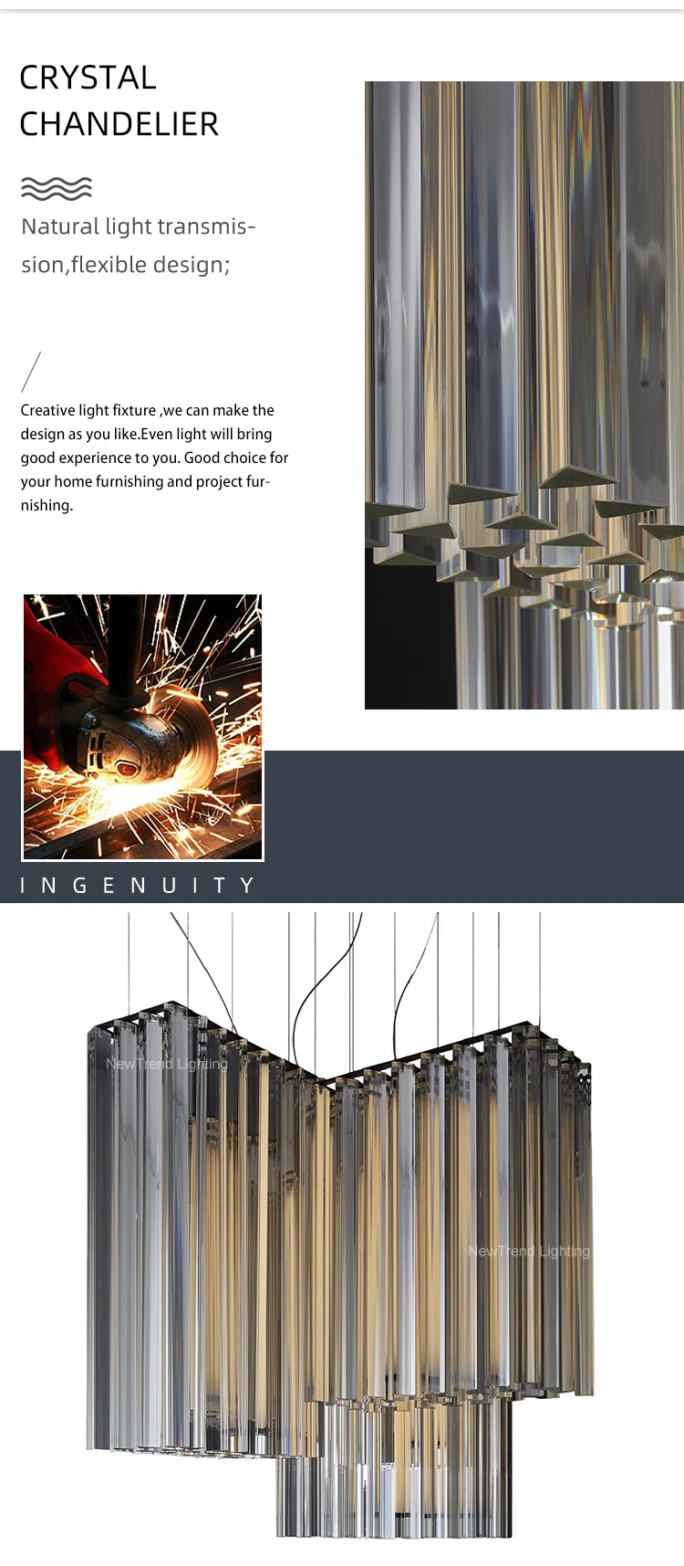 CPL-357 Contemporary Design Custom Pendant Light Indoor Decoration Hotel Villa Staircase Modern Led Chandelier supplier