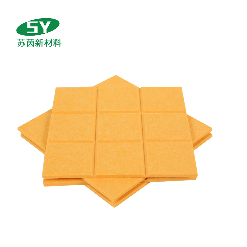 Polyester fiber sound-absorbing board V-groove office meeting room recording studio wall sound insulation decorative board