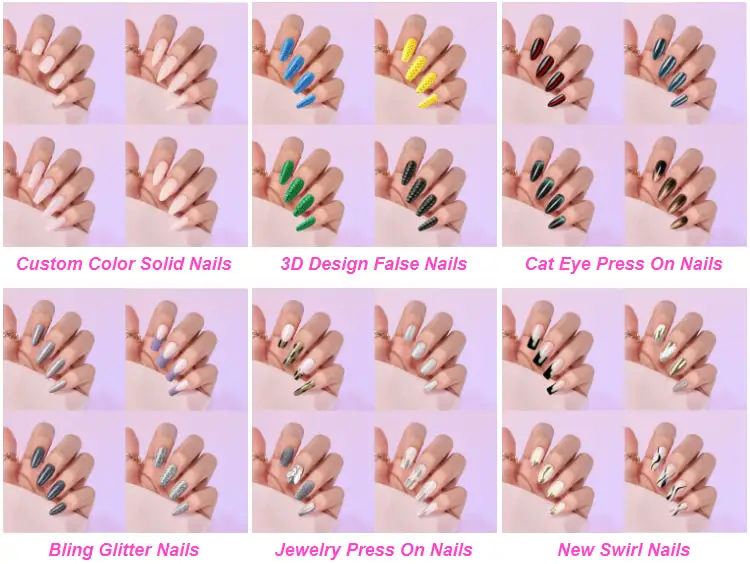 different press on nails