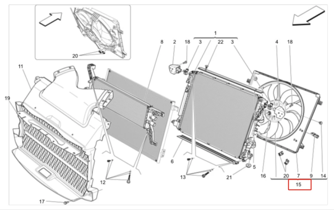 2025 Hot Sale Aluminum Alloy Car Radiator Fan Motor For Maserati Quattroporte Ghibli 2013-2017 OE 670003403 manufacture