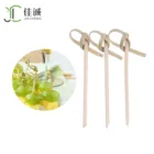 Cocktail Picks Custom Logo Party Bamboo Disposal Knot Cocktail Picks For Sale