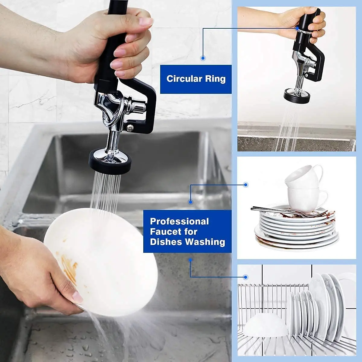 Deck Mounted Type Kitchen Commercial Faucet Pre Rinse Sink Faucet Restaurant Hotel Application Tap 11 Deck Mounted Type Kitchen Commercial Faucet Pre Rinse Sink Faucet Restaurant Hotel Application Tap