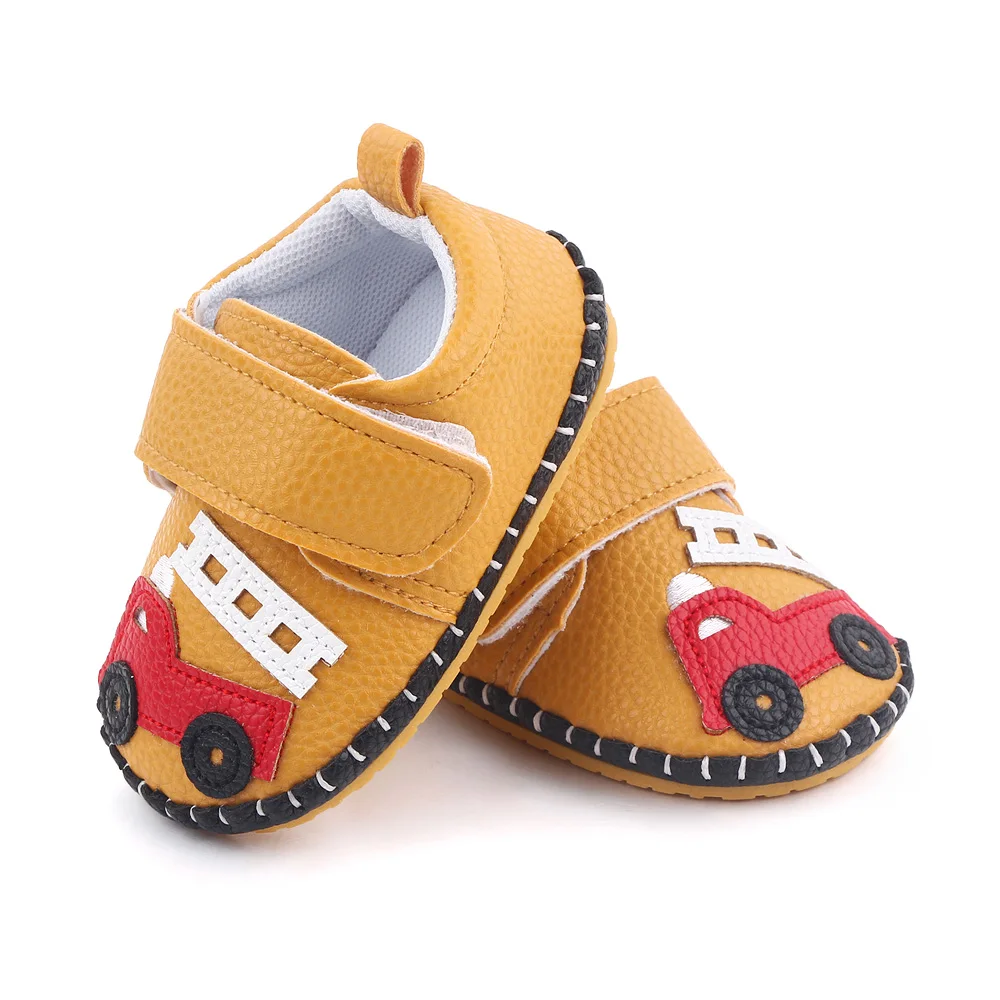 Spring and Autumn New PU Leather Hand Sewn Soft Soles Non-slip Baby Cartoon Walking Shoes details