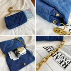 Bags Denim Bag Designer Handbags Famous Brands Purses Luxury Woman Bags Denim Mushroom Stud Shoulder Bag