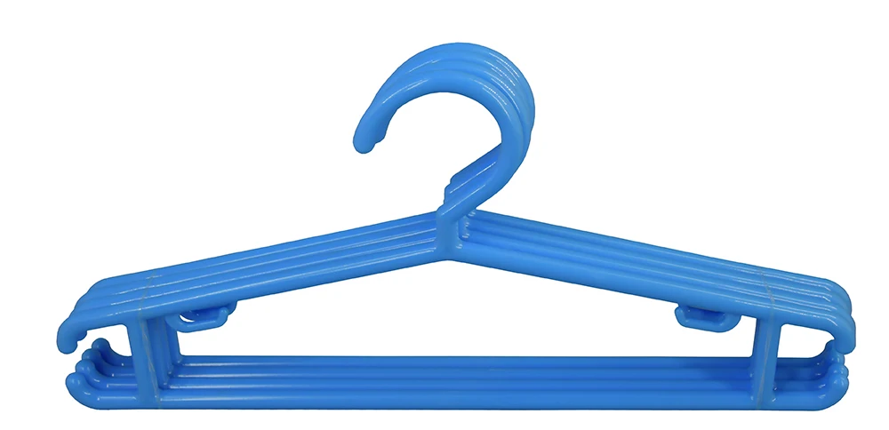 Factory directly blue durable plastic children hanger for drying and wet clothes