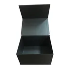 Box 2021 Hot Sale Customized Black Hinged Lid Box Custom Printed Hinged Box Large Size Hinged Box