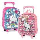 School Business School Bag Manufacture Fashion Kids Children Cartoon School Bag With Wheel Trolly Trolley