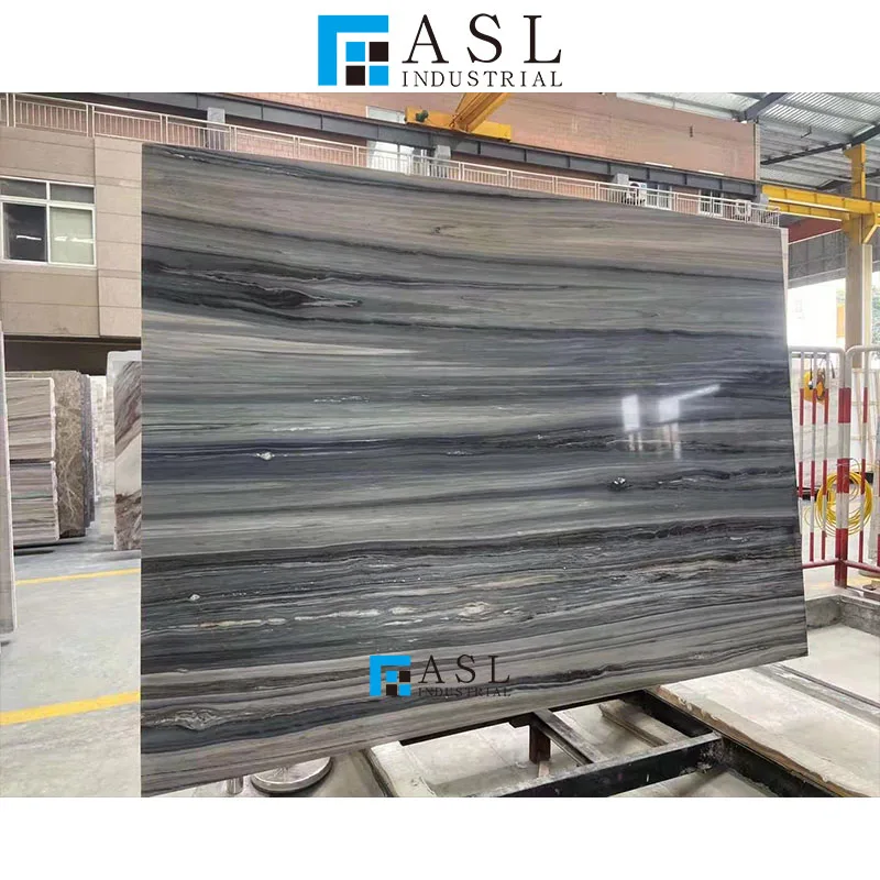 Best quality straight veins palissandro Italy marmara white light blue marble