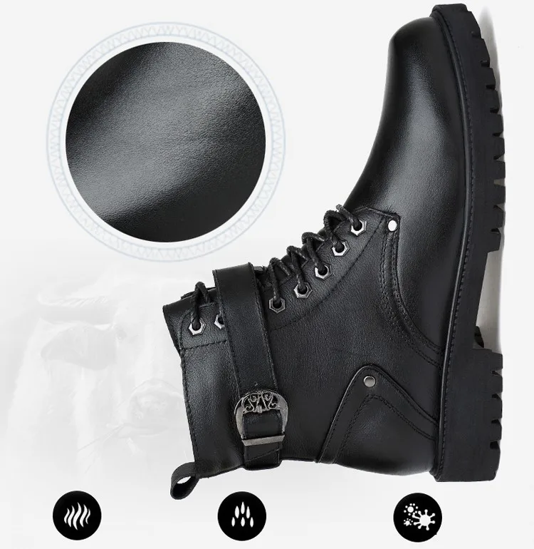 Men Boots Genuine Cow Leather Men Boots Winter Boots For Men Size 3546