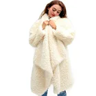 Coat Amazon Hot Women's Fuzzy Lapel Open Front Outwear Sherpa Fleece Winter Warm Cardigan Coat