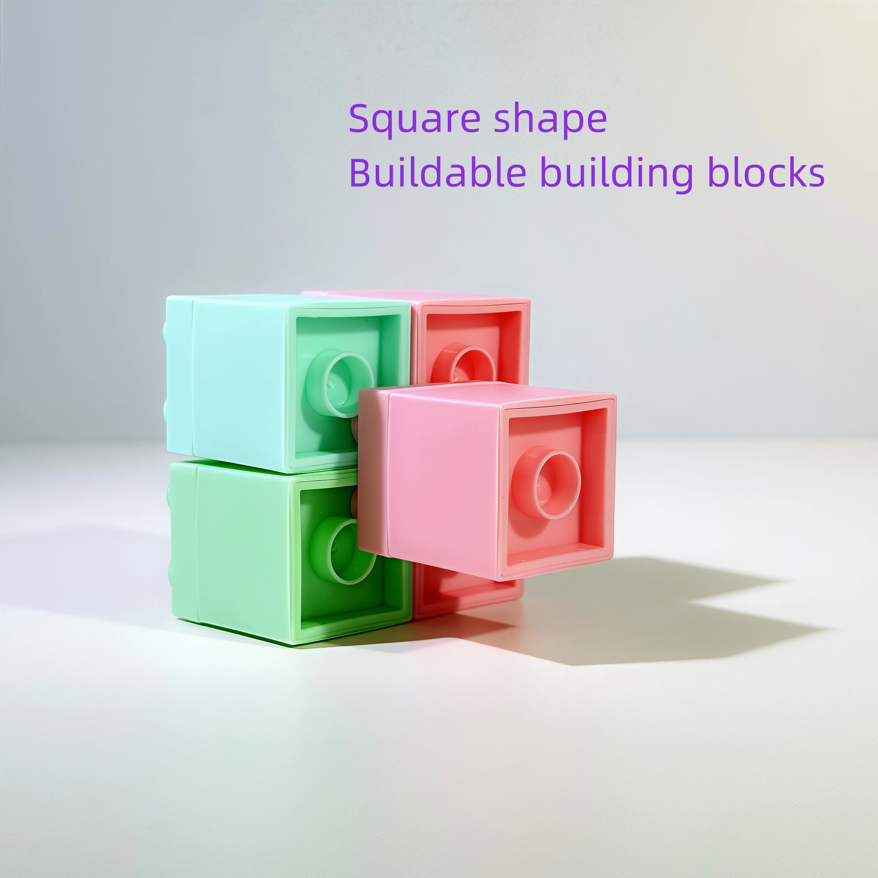 Disposable Plastic PP Cosmetic Cup with 8ml Capacity Food Grade Building Block Design for Facial Cream Lotion