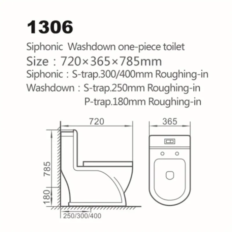 Cheap Price Ceramic Sanitary Ware Bathroom WC Siphonic Washdown One Piece Toilet Bowl