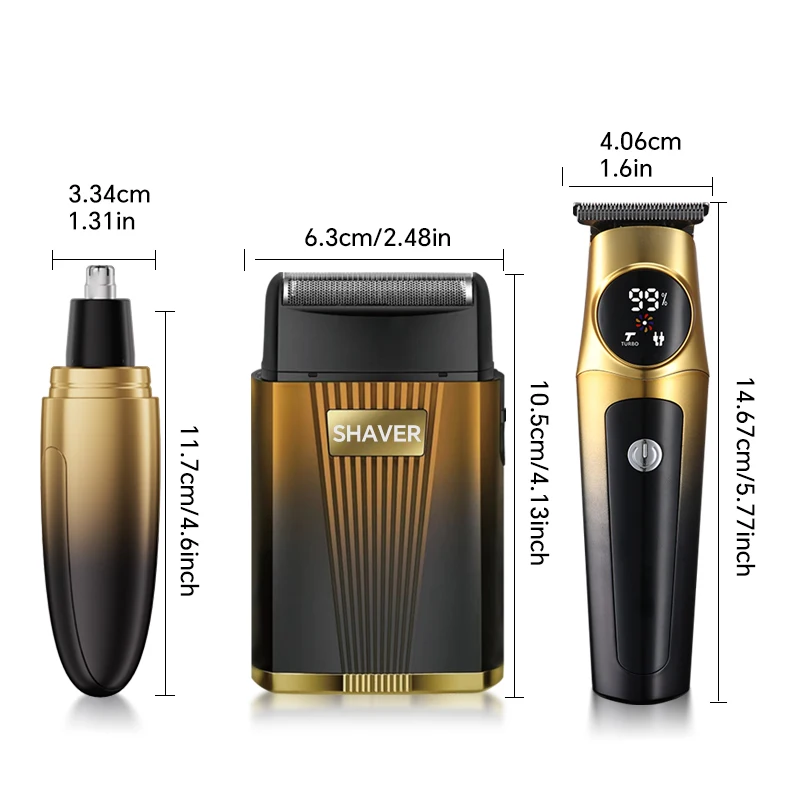 Wholesale 3-in-1 Compact Electric Shaver From Manufacturer New Portable 3-on-1 Hair Trimmer with USB Power Source for Travel manufacture
