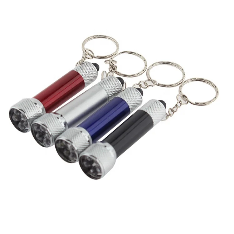 5 pcs Flashlight Keychains Mini LED White Light Torch Keyrings Flash Keys Chains