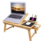 Table Desk Computer Table SONGMICS Folding Adjustable Writing Computer Laptop Breakfast Tray Desk Bamboo Bed Desk Table