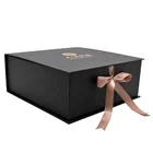 Packaging Custom Printed Luxury Paper Cardboard Folding Packaging Black White Magnetic Gift Box