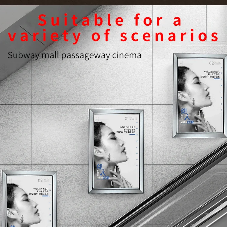 product 3 pack custom led aluminum snap frame poster hd theater poster frames anodized high quality movie display frame-5