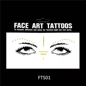 Face Tattoos Sticker, Freckle Sticker and Face Metallic Temporary Tattoo for Women Shiny Temporary Water Transfer Tattoo