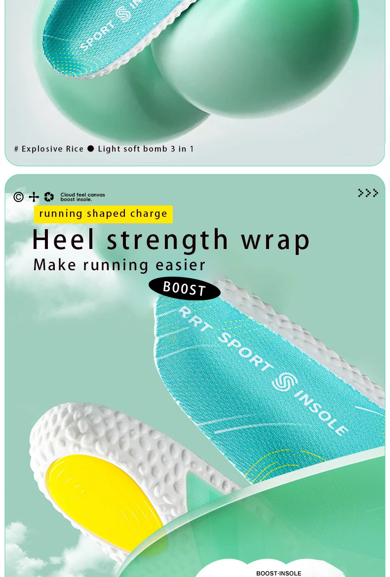 Perfect Hardness PU Sport Insole Popcorn Gel Soft Elastic Air Cushion Shockproof Breathable Arch Support Soft Light Shoe Inserts Perfect Hardness PU Sport Insole Popcorn Gel Soft Elastic Air Cushion Shockproof Breathable Arch Support Soft Light Shoe Inserts