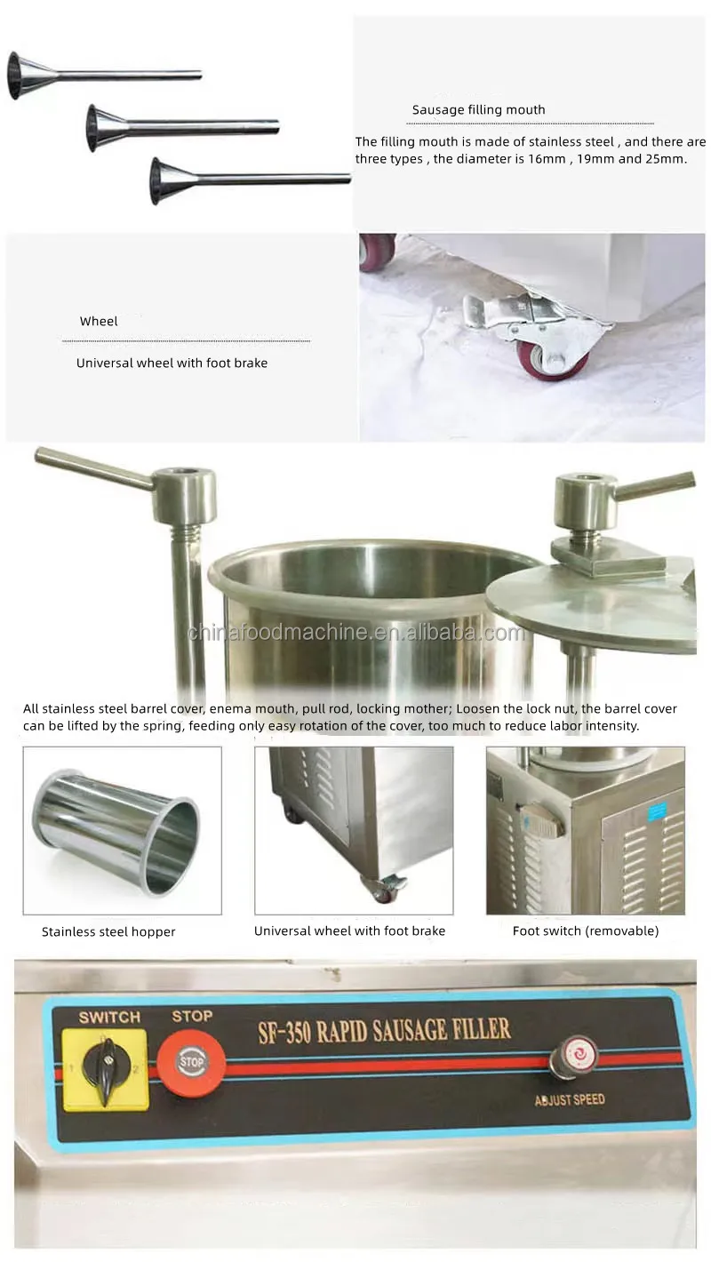 Hydraulic Sausage Stuffer / Electric Sausage Stuffer / Automatic Sausage Filling Machine details