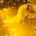 Decoration Factory Holiday Wedding Party Waterproof 3*3m 300 Led Curtain Light Fairy Led Decoration Lights